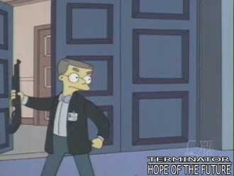 Terminator/Simpsons reference